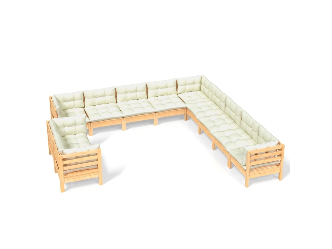 Garden Lounge Set, Garden Lounge Sets Vidaxl Creme Madeira De Pinho (n/a)