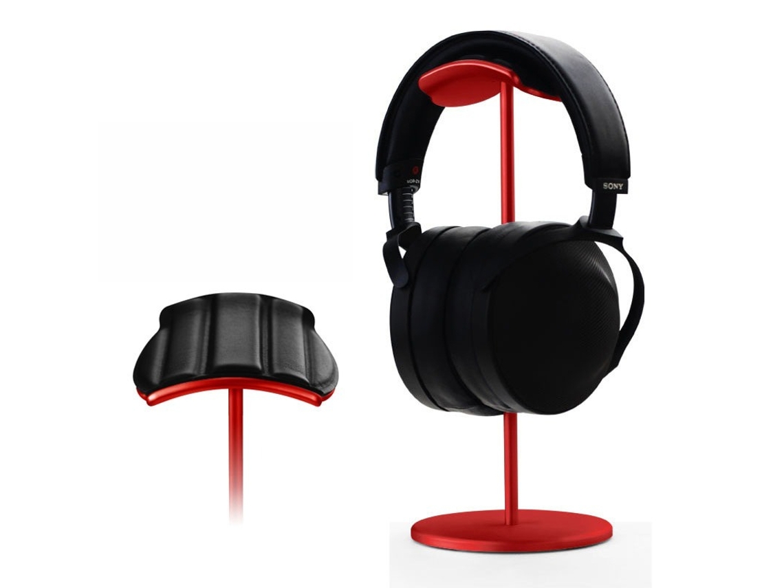 Suporte Fones Alumínio,base Estável Anti, Para Sennheiser/sony/bose/beats/akg/razer Vermelho