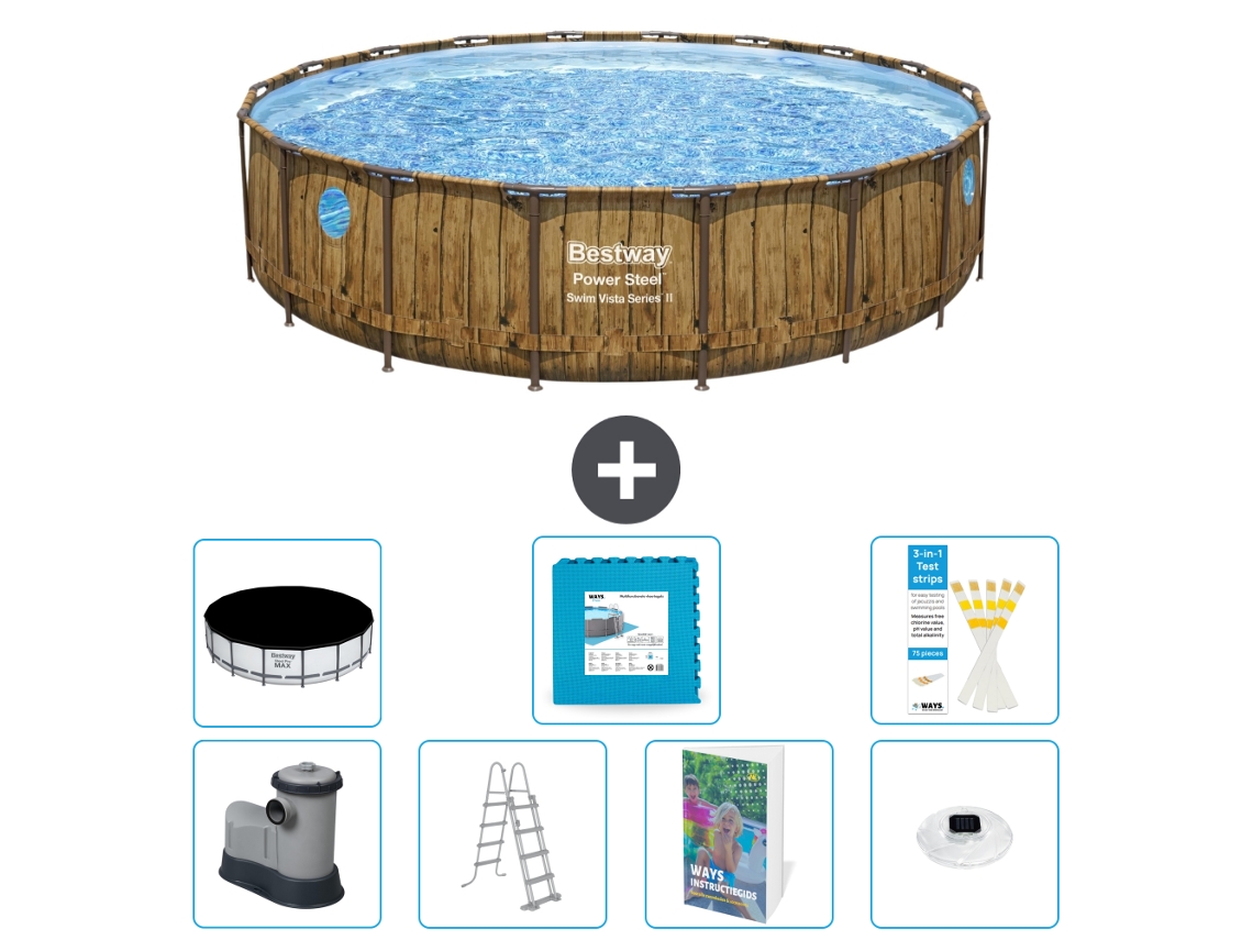 Bestway Piscina Bestway Power Steel Redonda - 549x122 Cm - 8-peças S674