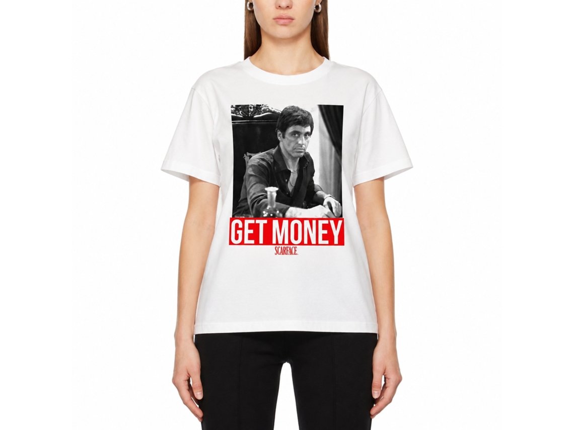 Rockinstone Scarface Movie Get It White Adult T-shirt Size:m