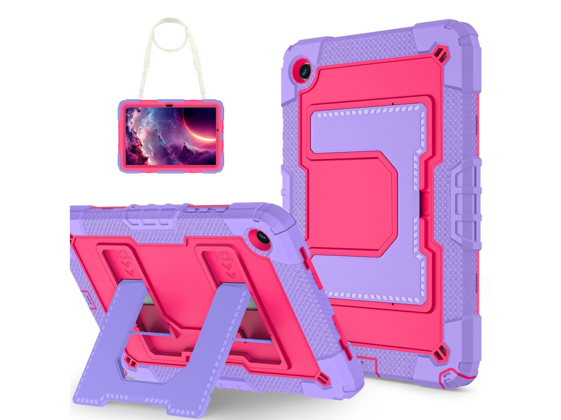 Tressino Capa Tablet Para Samsung Galaxy Tab A11 Plus De 11 Polegadas Resistente A Choques Com Suporte Nas Cores Vermelha E Verde (11 Polegadas)
