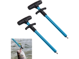 Ferramenta De Remoção De Anzol De Pesca Em Alumínio T-shape Portátil 2pcs Para Menor Lesão