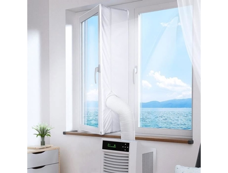 Vedação de Janela para Ar Condicionado Móvel - IRHODESY - 400CM - Impermeável - Reutilizável - Branco