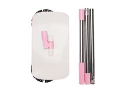 Varredeira Manual de Mão Push para Limpeza de Pisos com Mop e Varredura Rosa S/MARCA