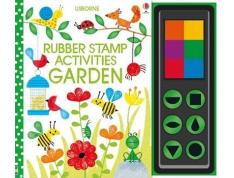 Livro rubber stamp activities garden de fiona watt (inglês)