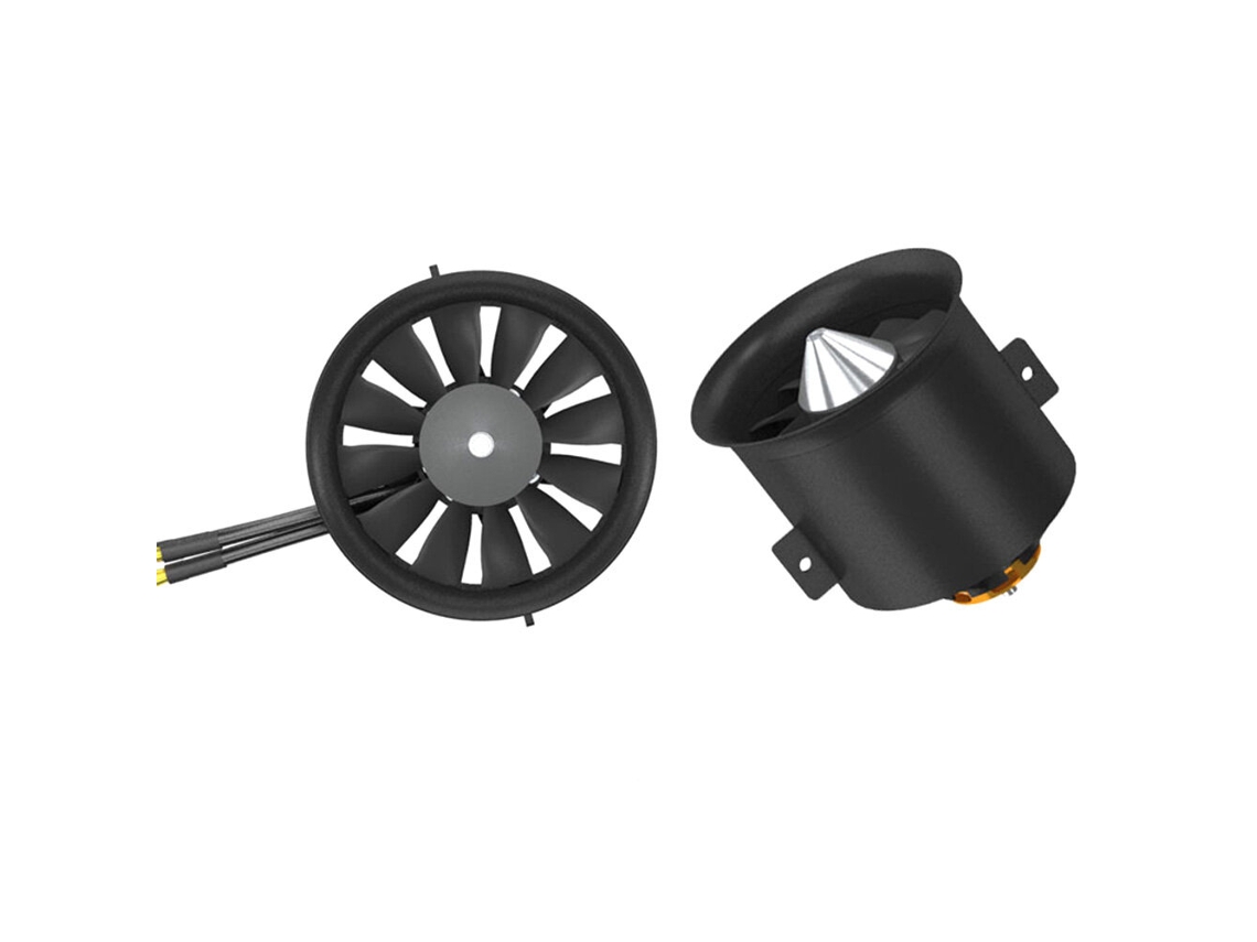 Conjunto de Ventilador de Conduta Cwqx motor de 70 Mm com 12 Pás e Motor Brushless Qf3027 2200kv para Aeromodelismo e Jato Rc. MDUG