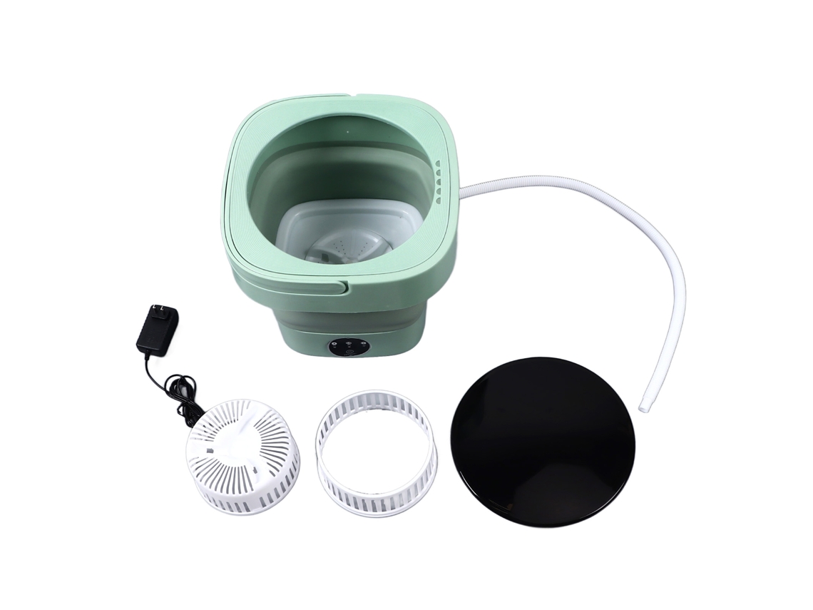 Balde Portátil Dobrável 8l para Roupa, Roupa Interior e Itens Pequenos Verde LAXISCREED