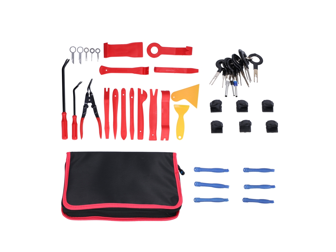 Kit De Ferramentas De Extração De Áudio E Desmontagem De Painéis Internos Para Carros, 45 Peças