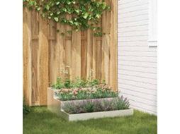 Vidaxl Vaso De Jardim Prateado 90 X 90 X 35 Cm Aço Inoxidável