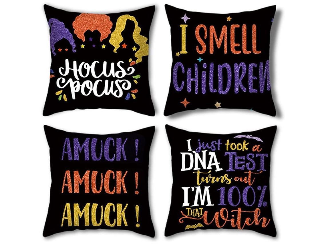 2026-4-pack Funda De Almohada Decorativa De Halloween Para Sofá, Coche Y Cama, Talla 45x45 Cm