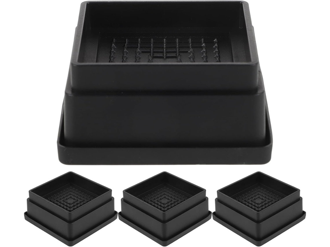 Conjunto De 4 Elevadores Cama Borracha Reforçada Camas E Sofás, Antiderrapantes E Resistentes Ao Desgaste, Uso