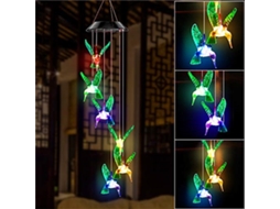 Carrilhão De Vento Solar Hummingbird Led Com Mudança De Cor, À Prova Dágua, Luz Móvel, Decoração Para Festa De Família E Jardim SUNNY SPACES