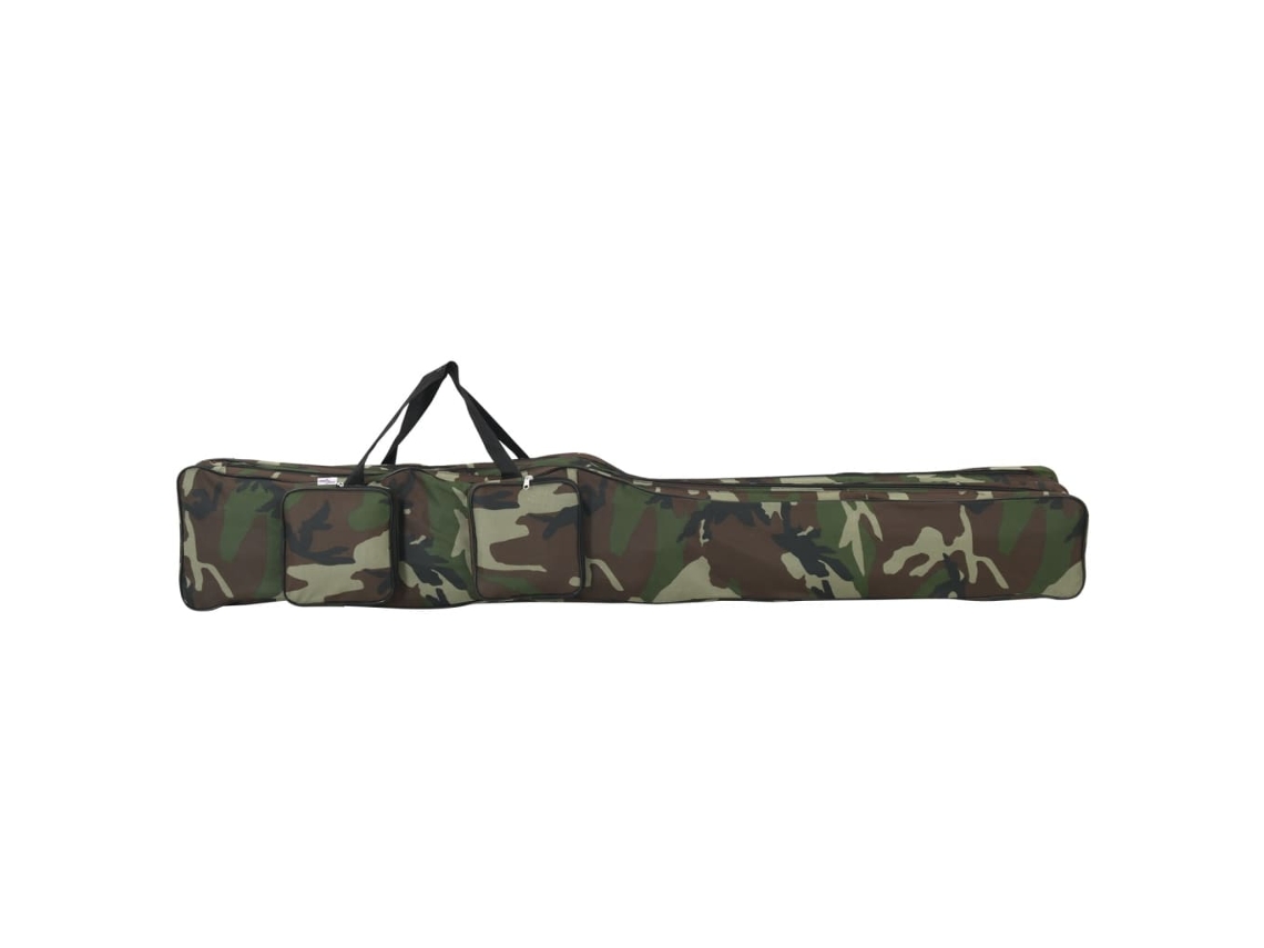 Vidaxl Saco Para Cana De Pesca 150 Cm Tecido Oxford Camuflagem Verde