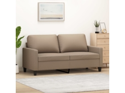 Vidaxl Sofá De 2 Lugares 140 Cm Couro Artificial Cor Cappuccino