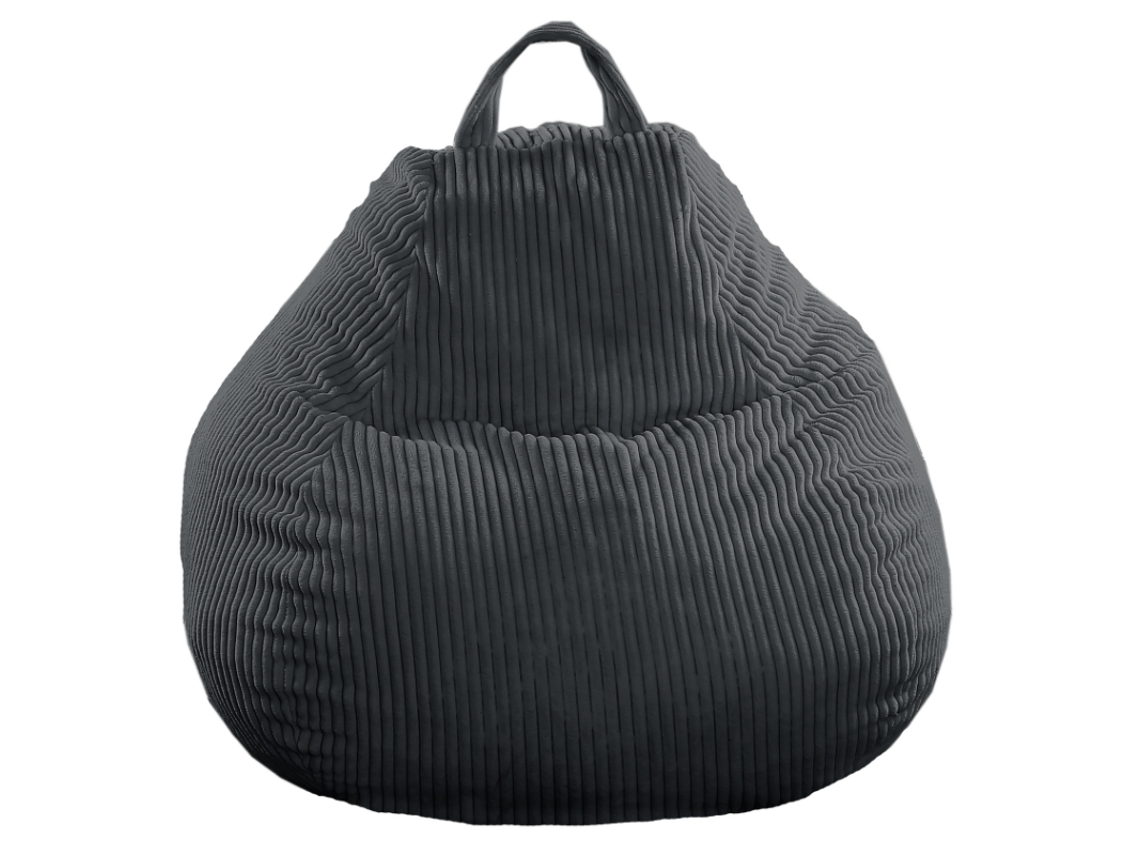 Pufe Pêra Bombazina Bananair 80 X 70 Cm Cinzento Escuro