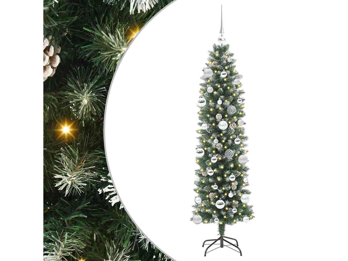 Árvore De Natal Pré Iluminada Vidaxl Verde Pvc (150 Cm)