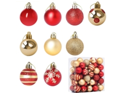 Conjunto de 50 bolas de Natal de 4cm, decoração anti choque e eletroplatada para árvores e eventos especiais LAXISCREED