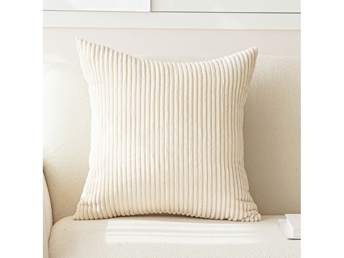 Capa de Almofada de Corduroy, 40x40 Cm, Beige, 2 Pcs ZYBLSSBB