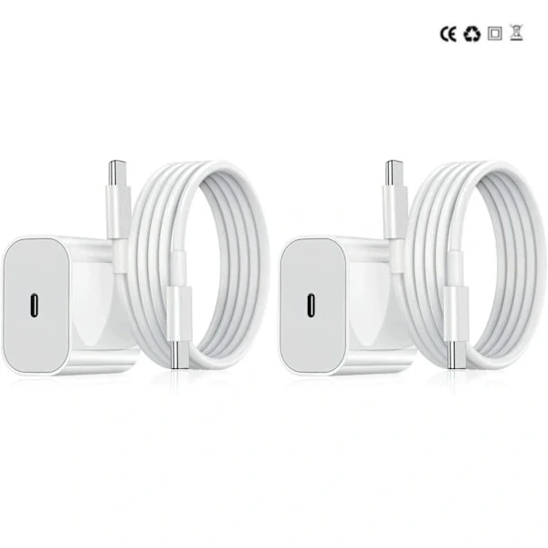 Conector De Carregamento, Pack 2 Unidades, 20w, Conector 8 Pinos, Branco, Telemóvel E Tablet