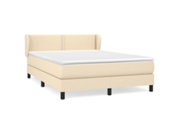 Box Spring Bed, Box Spring Beds Vidaxl Creme Tecido (140 X 200 Cm)