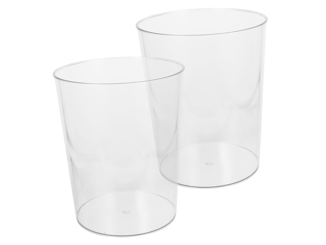 Conjunto de 2 Imikeya Lixeiras Transparentes para Uso Doméstico, 12 L, Grandes, Laváveis, Cozinha e Escritório