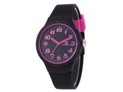 Reloj De Cuarzo Redondo Casual Unisex Con Correa De Silicona, Regalo (negro)