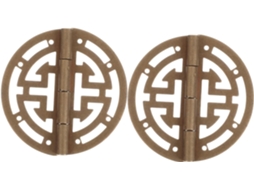 Dobradiças Decorativas Alipis Em Latão Antigo Para Caixa De Joias 2 Peças Armários, Baús, Artesanato E Reparo De Caixas