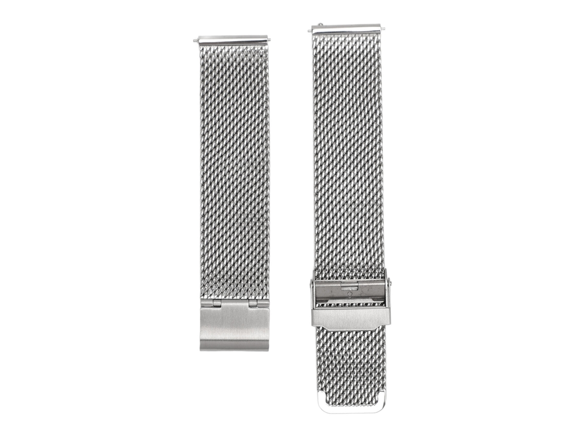 Pulseira de Relógio de Malha de Aço Inoxidável 20mm Quick Release para Dw Prata