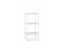 Relaxdays Prateleira De Bambu Para Casa De Banho, 3 Prateleiras, Prateleira De Madeira, 80 X 34,5 X 33 Cm, Branco