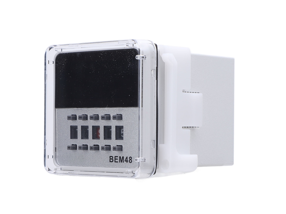 Relé De Tiempo Con Retardo De Encendido 0.01s-99h99m Pantalla Led Digital Montaje Panel O Rail Din 1no 1nc