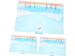 Conjunto De 3 Pastas 6 Argolas Uso Em Sala Aula, Capa De Pvc Resistente A Impressões Digitais E Design Vibrante Com