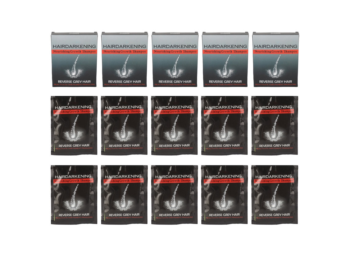 10pcs Shampoo Tintura De Cabelo Ingredientes Herbais Para Cobrir Cinza Remoção De Caspa E Crescimento Capilar