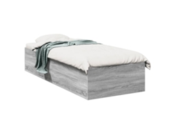 Vidaxl Estrutura Cama 90x200 Cm Derivados De Madeira Cinzento Sonoma