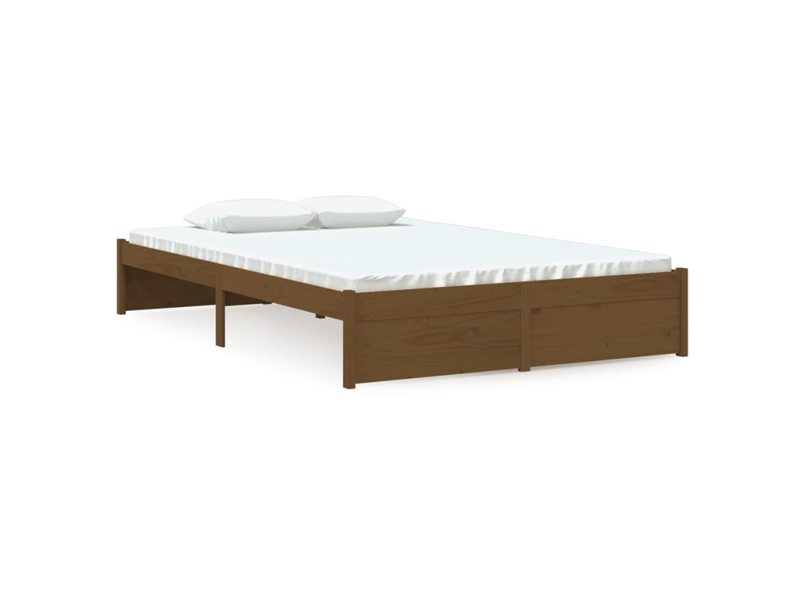 Bed Frame, Bed Frames Vidaxl Marrom Madeira (120 X 190 Cm)