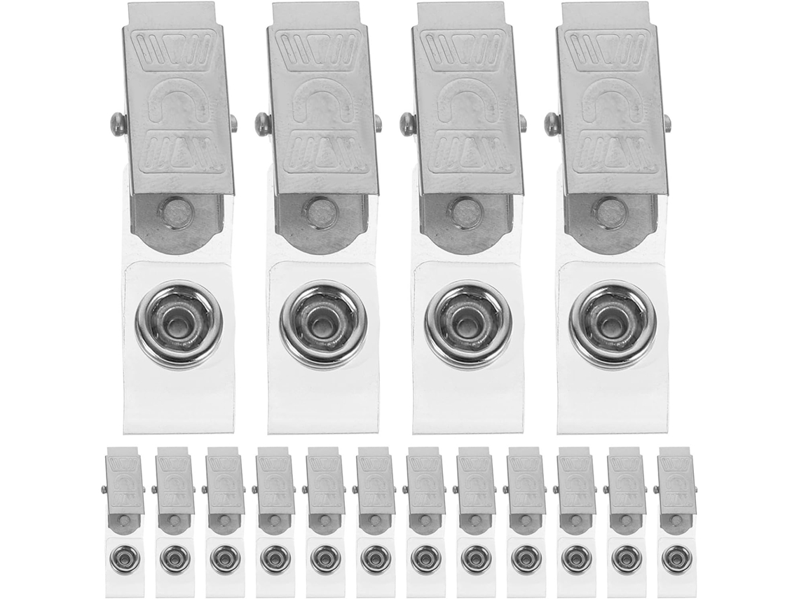 Conjunto De 100 Porta Crachás Em Pvc E Ferro Com Pequenos Clipes, Multiuso E Portáteis Atividades Com Cartões E