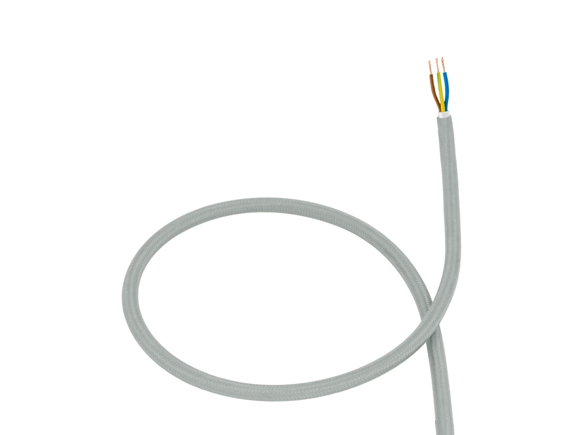 Cabo Têxtil Eléctrico Cinza