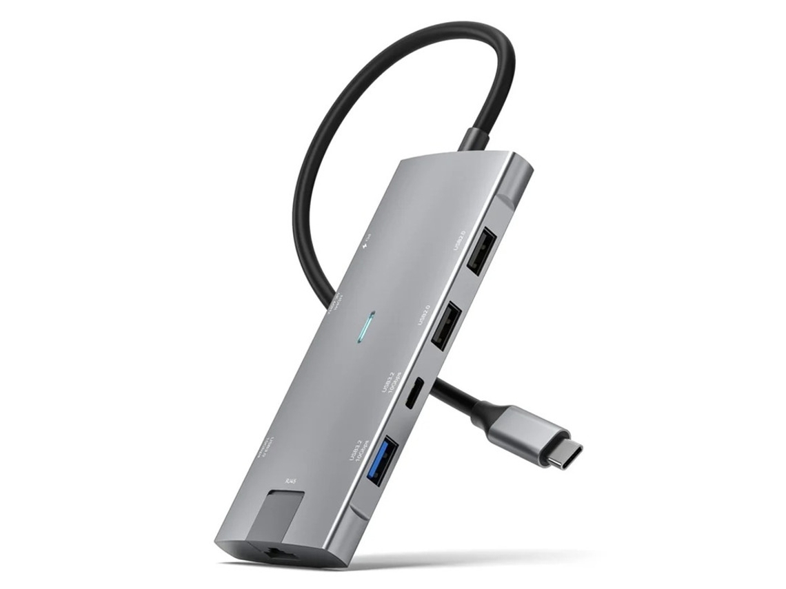 Estação De Acoplamento Usb C 10 Gbps Porta De Dados Usb 3.2 Gen 2 10 Gbps Hub Usb C 8 Em 1 Com 4k 60 Hz Hdmi Gigabit Ethernet Pd 100 W Bestvite