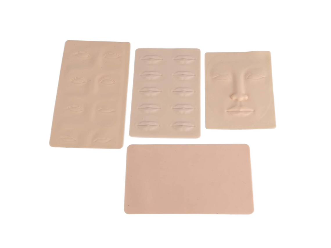 4pcs Pele De Prática De Tatuagem Grossa Em Silicone Para Lábio Sobrancelha Rosto Acessório De Tatuagem