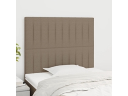 Vidaxl Cabeceira Taupe 100x5x118/128 Cm Tecido