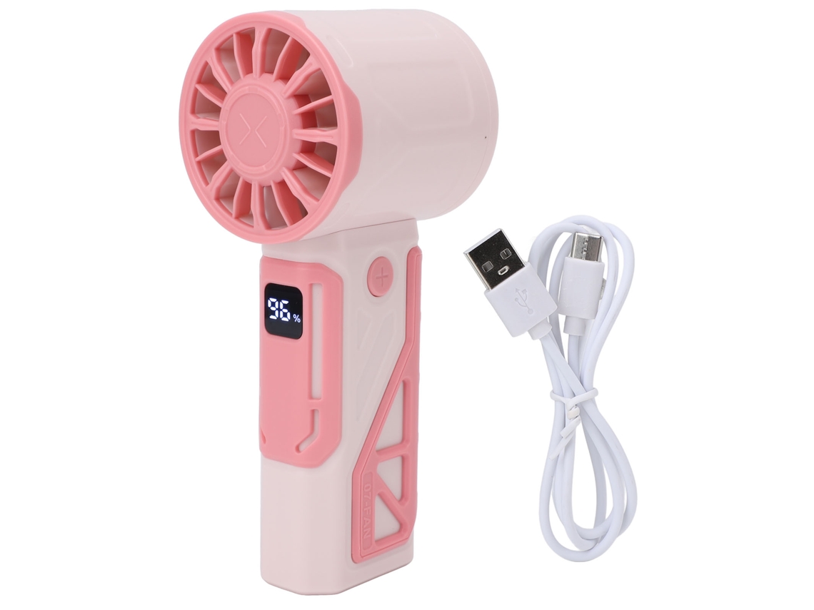 Ventoilha Portátil Usb Recarregável Potente Rosa