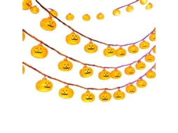 Laxiscreed Luzes De Carnaval Com Folhas De Mapache E Abóbora Para Halloween, 6m, 40 Leds Com Pilhas E Efeito Intermitente