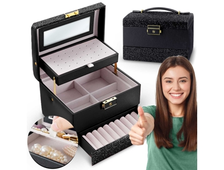 Joyero Massido Ms-705 Em Preto - Elegância E Funcionalidade