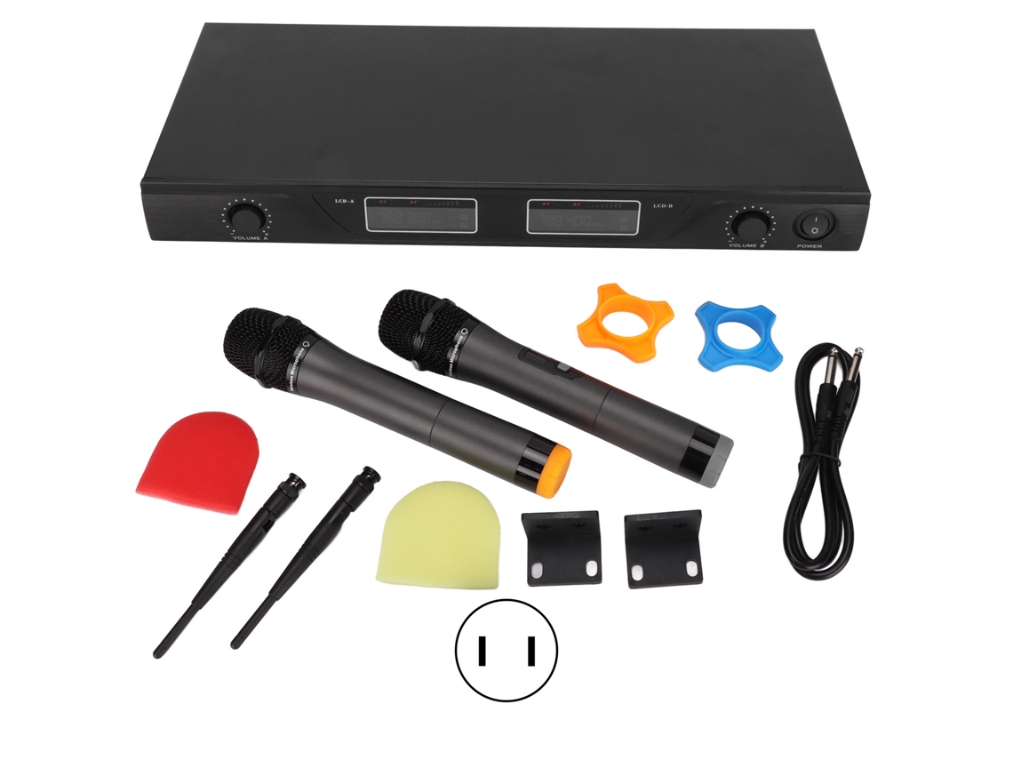Sistema de Microfone Sem Fio EOOCOO (sistema Multicanal Fm Sem Fio)