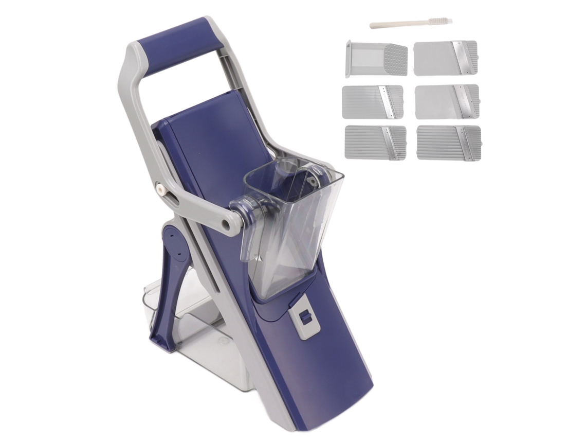 Cortador de legumes manual com 5 lâminas intercambiáveis e alça ergonômica S/MARCA