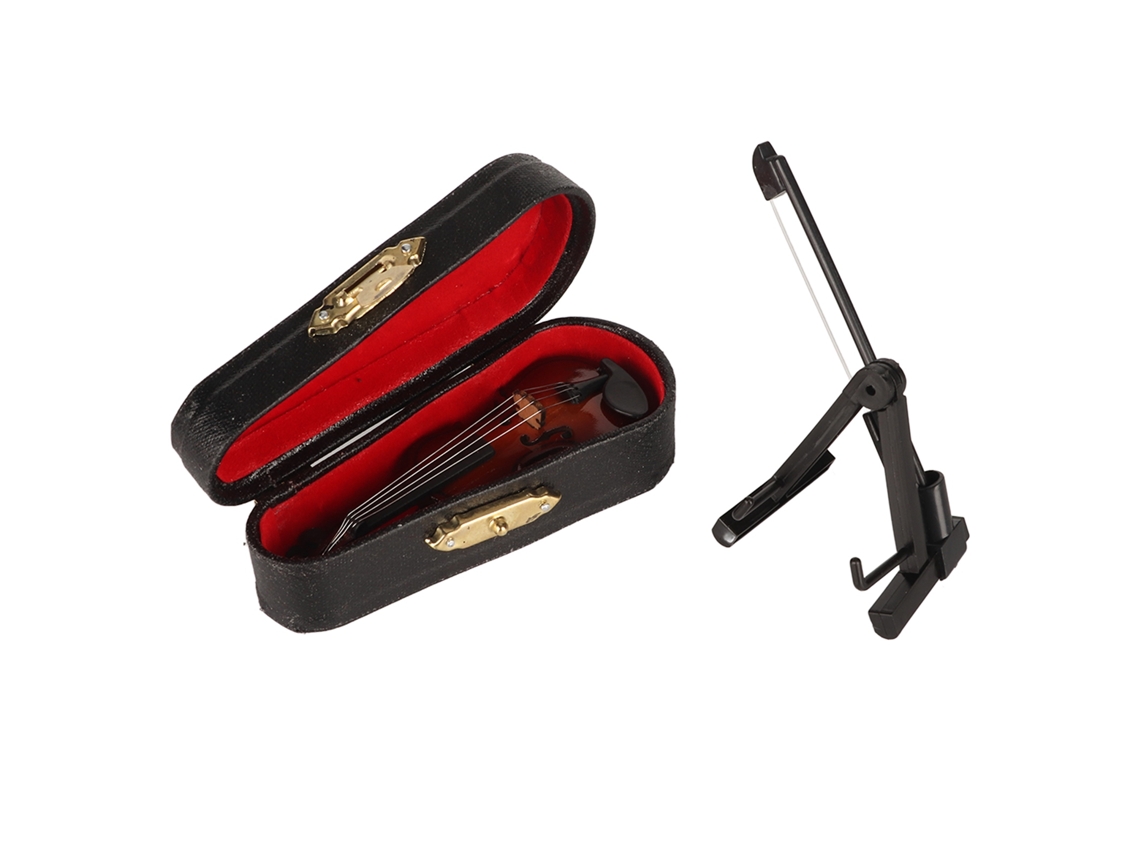 Violino Mini De Madeira 8cm Para Decoração E Presente