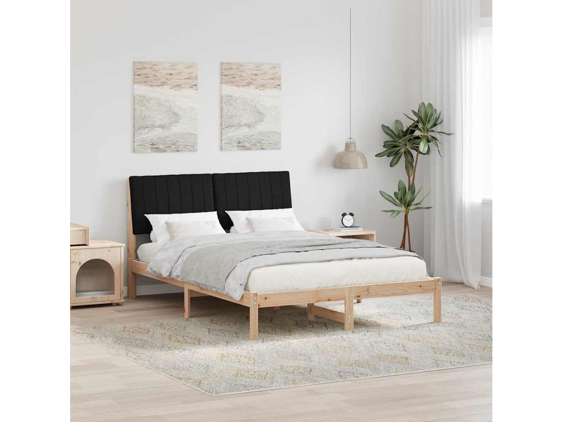 Vidaxl Estrutura da Cama com Cabeceira Castanho 135 X 190 Cm