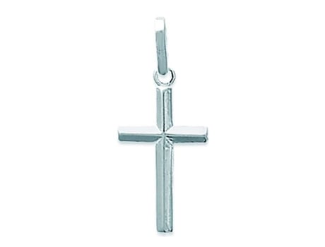 Pingente de Cristal Cruz Brillaxis Prata Ródio 2,5 Cm 1,1 Cm