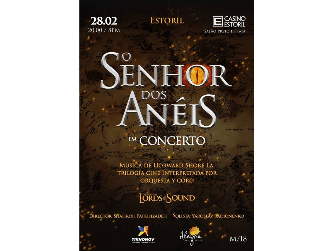 Bilhete O SENHOR DOS ANÉIS EM CONCERTO|ESTORIL