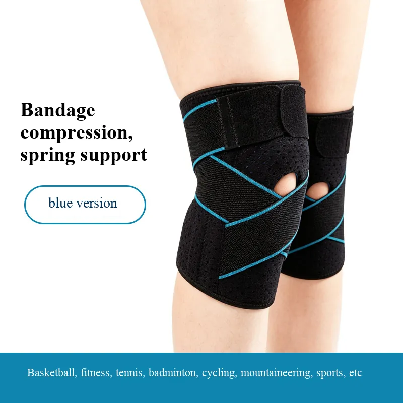 Joelheira de Silicone para Esportes para Corrida e Ciclismo Unissex Azul Único Padrão AOZORZ