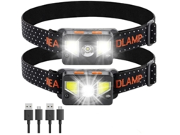 Lanterna de Cabeça,YIZHOOD Lantern-0023 Lanterna de Cabeça Led Recarregável Superbrilhante de 1000 Lúmens Cob Preto YIZHOOD